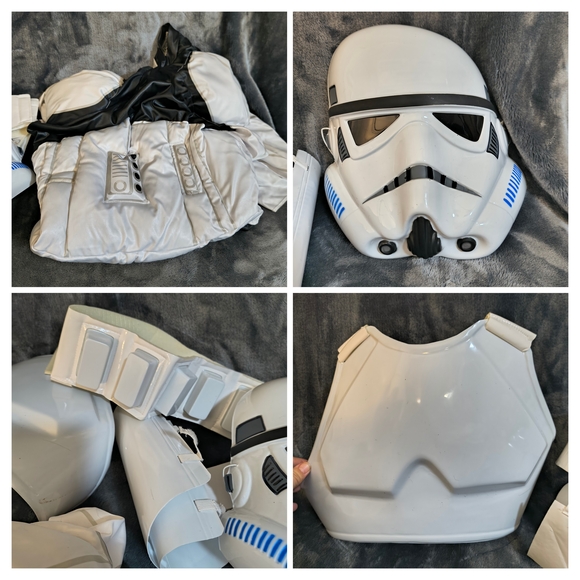Star Wars Strom Trooper White and Black Costume Helmet Adult large - Picture 9 of 9